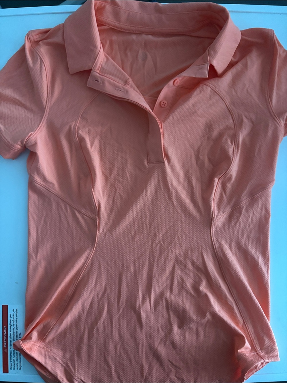 lululemon athletica Orange Short-Sleeve Polo